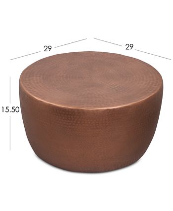 Nova Metal Table Furniture, 2-Pc. Set (Drum Coffee Table & Drum End Table) Nova Metal Table Furniture, 2-Pc. Set (Drum Coffee Table & Drum End Table) -Costway Shop