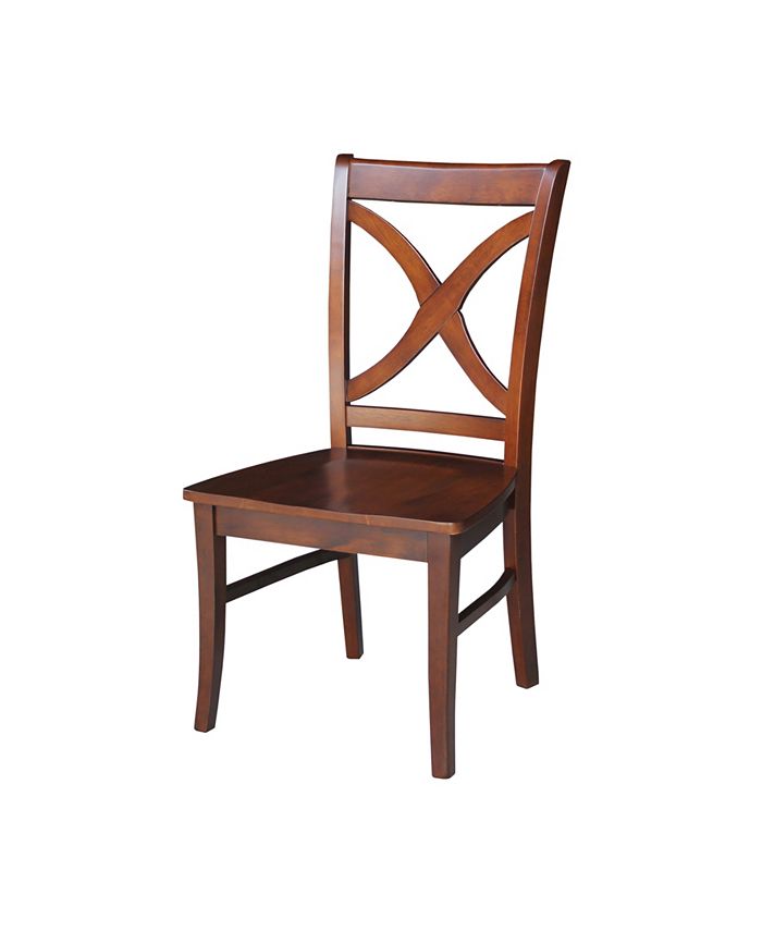 Salerno Chair, Wood Seat, Set Of 2 International Concepts Salerno Chair, Wood Seat, Set Of 2 -Costway Shop