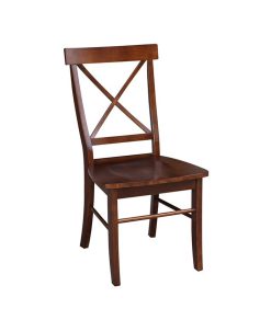 International Concepts X-Back Chair - With Solid Wood Seat , Set Of 2