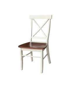 International Concepts X-Back Chair - With Solid Wood Seat , Set Of 2