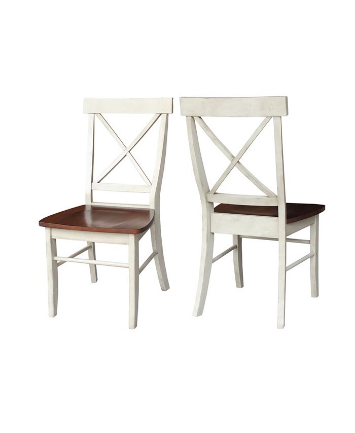 International Concepts X-Back Chair - With Solid Wood Seat , Set Of 2 4 International Concepts X-Back Chair - With Solid Wood Seat , Set Of 2 - Image 2