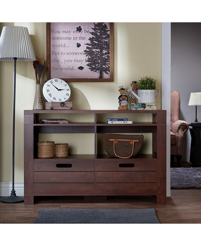 CLOSEOUT Crezo Plank Style Sofa Table Furniture Of America CLOSEOUT Crezo Plank Style Sofa Table -Costway Shop