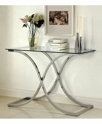 Furniture Of America Sarif Glass Top Console Table 4 Furniture Of America Sarif Glass Top Console Table - Image 2