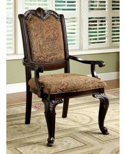 Furniture Of America Ramsaran Brown Cherry Armchair (Set Of 2) -Costway Shop 10316753 fpx