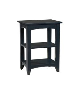 Alaterre Furniture Shaker Cottage 2 Shelf End Table, Charcoal Gray