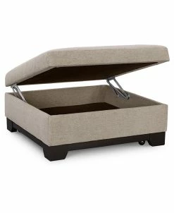 Furniture Elliot II 36 Fabric Square Storage Ottoman, Created For Macy's