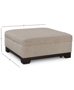Furniture Elliot II 36 Fabric Square Storage Ottoman, Created For Macy's -Costway Shop 10480855 fpx