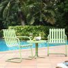 Crosley Gracie 3 Piece Metal Outdoor Conversation Seating Set - 2 Chairs And Side Table