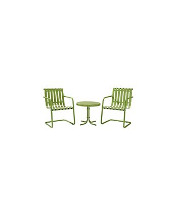 Gracie 3 Piece Metal Outdoor Conversation Seating Set - 2 Chairs And Side Table Crosley Gracie 3 Piece Metal Outdoor Conversation Seating Set - 2 Chairs And Side Table -Costway Shop