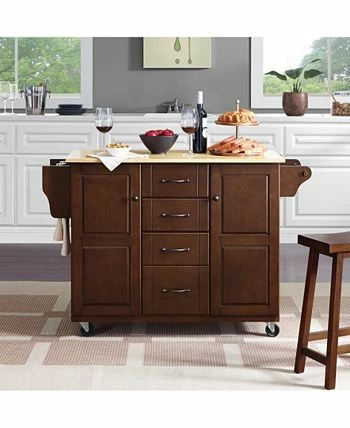 Crosley Eleanor Natural Wood Top Kitchen Cart 4 Crosley Eleanor Natural Wood Top Kitchen Cart - Image 2