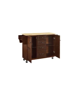 Crosley Eleanor Natural Wood Top Kitchen Cart 10 Crosley Eleanor Natural Wood Top Kitchen Cart -Costway Shop 10553530 fpx