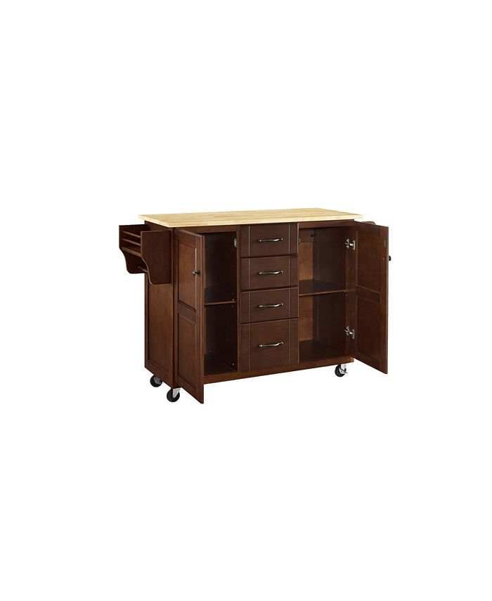 Crosley Eleanor Natural Wood Top Kitchen Cart 6 Crosley Eleanor Natural Wood Top Kitchen Cart - Image 4