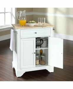 Crosley Lafayette Natural Wood Top Portable Kitchen Island 7 Crosley Lafayette Natural Wood Top Portable Kitchen Island -Costway Shop 10554203 fpx