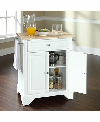 Crosley Lafayette Natural Wood Top Portable Kitchen Island 4 Crosley Lafayette Natural Wood Top Portable Kitchen Island - Image 2