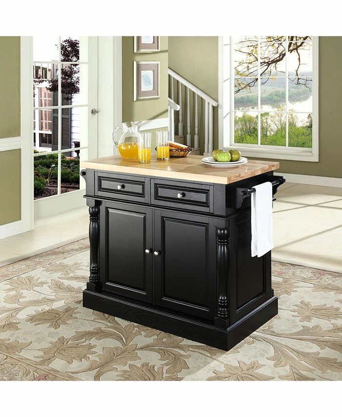 Crosley Oxford Butcher Block Top Kitchen Island 3 Crosley Oxford Butcher Block Top Kitchen Island