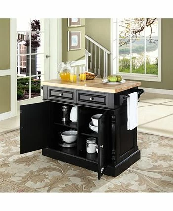 Crosley Oxford Butcher Block Top Kitchen Island 4 Crosley Oxford Butcher Block Top Kitchen Island - Image 2