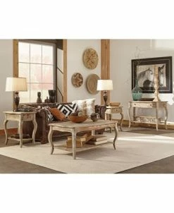 Alaterre Furniture Rustic - Reclaimed Media/Console Table, Driftwood -Costway Shop 10617349 fpx