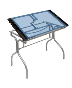 Clickhere2shop Folding Craft Station Silver / Blue Glass 19 Clickhere2shop Folding Craft Station Silver / Blue Glass -Costway Shop 11097788 fpx