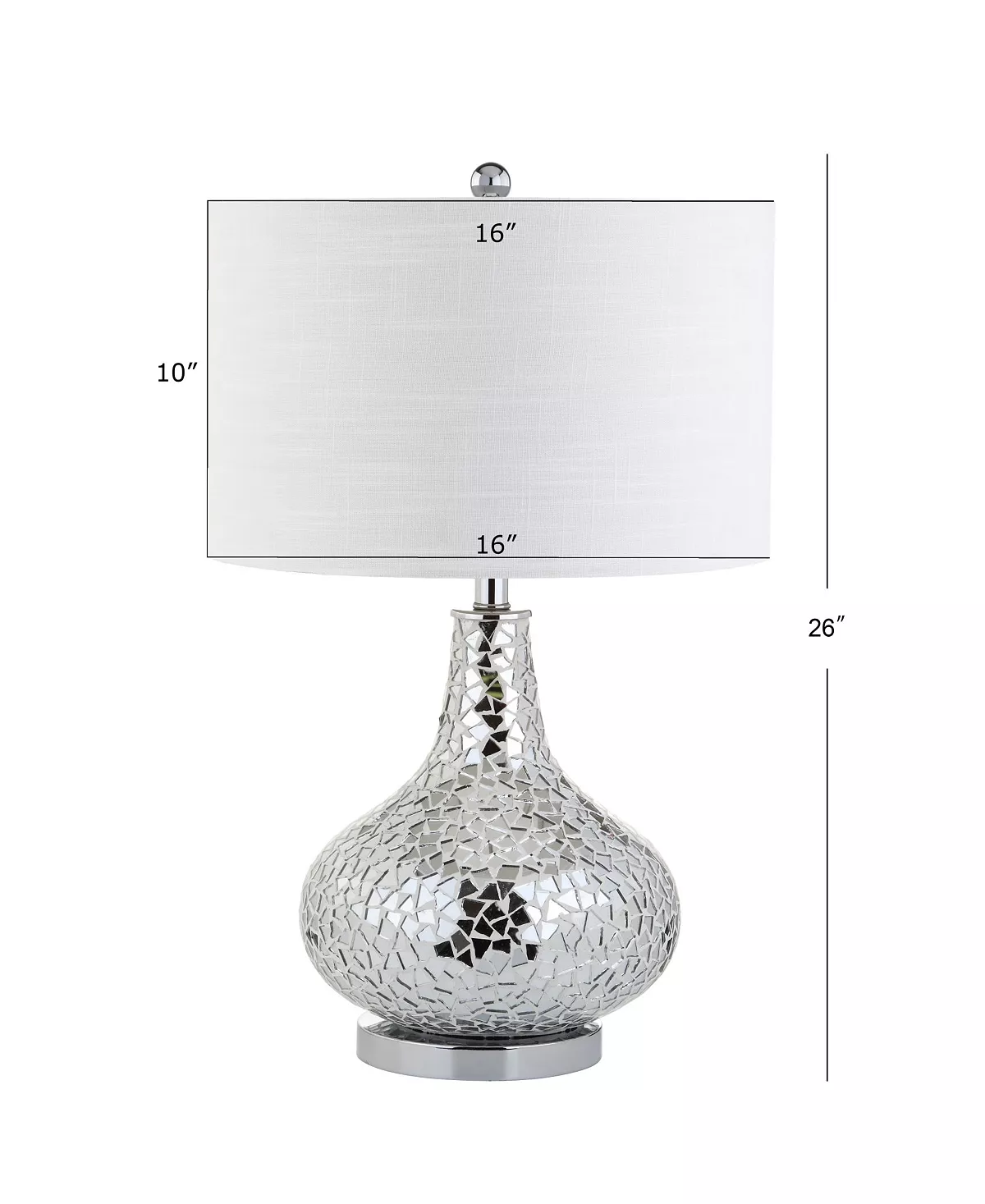 Emilia Mirrored Mosaic LED Table Lamp JONATHAN Y Emilia Mirrored Mosaic LED Table Lamp -Costway Shop