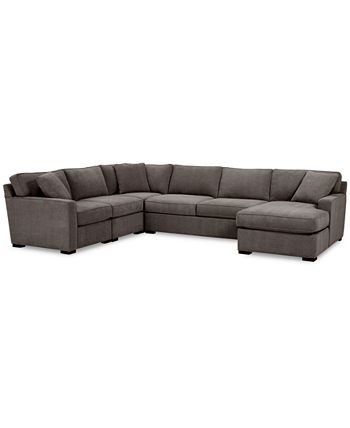 Furniture Radley 5-Pc. Fabric Chaise Sectional Sofa With Corner Piece, Created For Macy's 4 Furniture Radley 5-Pc. Fabric Chaise Sectional Sofa With Corner Piece, Created For Macy's - Image 2