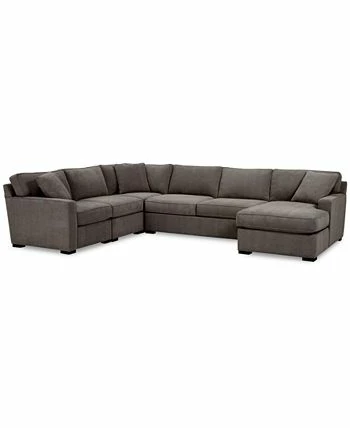 Furniture Radley 5-Pc. Fabric Chaise Sectional Sofa With Corner Piece, Created For Macy's 4 Furniture Radley 5-Pc. Fabric Chaise Sectional Sofa With Corner Piece, Created For Macy's - Image 2