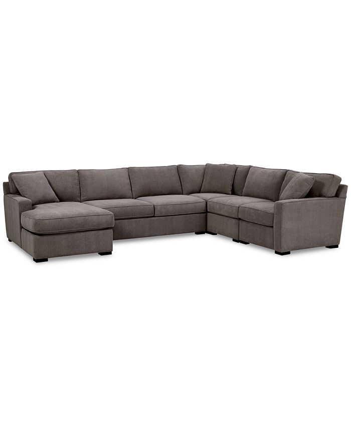 Furniture Radley 5-Pc. Fabric Chaise Sectional Sofa With Corner Piece, Created For Macy's 3 Furniture Radley 5-Pc. Fabric Chaise Sectional Sofa With Corner Piece, Created For Macy's