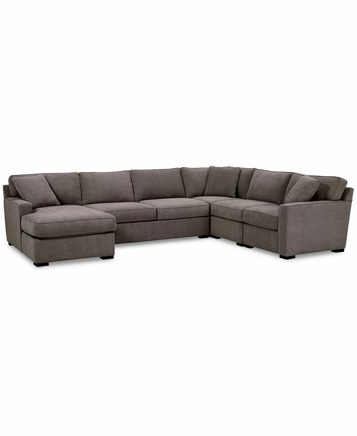 Furniture Radley 5-Pc. Fabric Chaise Sectional Sofa With Corner Piece, Created For Macy's 3 Furniture Radley 5-Pc. Fabric Chaise Sectional Sofa With Corner Piece, Created For Macy's