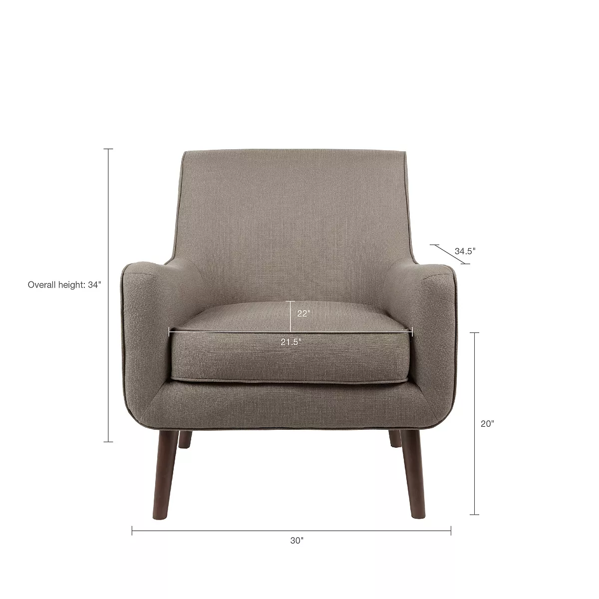 Furniture Lint Fabric Accent Chair 9 Furniture Lint Fabric Accent Chair - Image 7