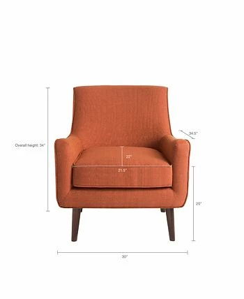 Furniture Lint Fabric Accent Chair 5 Furniture Lint Fabric Accent Chair - Image 3