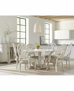 Trisha Yearwood Home Jasper County Dogwood Round Dining Furniture, 5-Pc. Set (Table & 4 Side Chairs) -Costway Shop 12360536 fpx