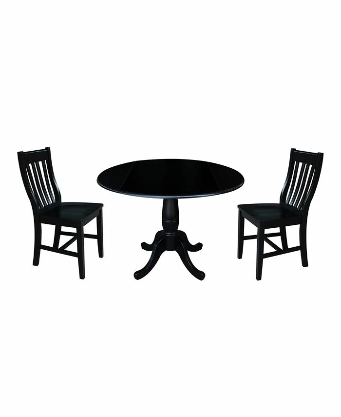 International Concepts 42 Round Top Pedestal Table With 2 Chairs 3 International Concepts 42 Round Top Pedestal Table With 2 Chairs