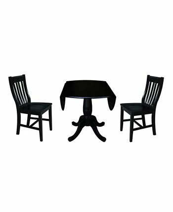 International Concepts 42 Round Top Pedestal Table With 2 Chairs 4 International Concepts 42 Round Top Pedestal Table With 2 Chairs - Image 2