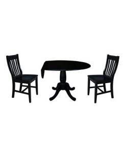 International Concepts 42 Round Top Pedestal Table With 2 Chairs -Costway Shop 12472277 fpx