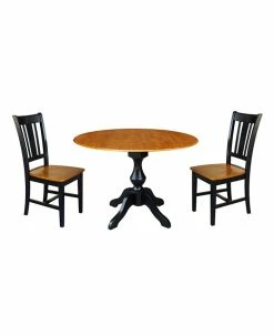 International Concepts 42 Round Top Pedestal Table With 2 Chairs