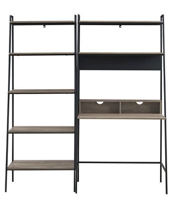 2-Piece Home Office Wood Desk Set Walker Edison 2-Piece Home Office Wood Desk Set -Costway Shop