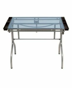 Clickhere2shop Folding Craft Station Silver / Blue Glass 12 Clickhere2shop Folding Craft Station Silver / Blue Glass -Costway Shop 12812260 fpx