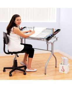 Clickhere2shop Folding Craft Station Silver / Blue Glass 6 Clickhere2shop Folding Craft Station Silver / Blue Glass -Costway Shop 12812263 fpx