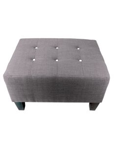 MJL Furniture Designs Ax Button Tufted Upholstered Squared Ottoman