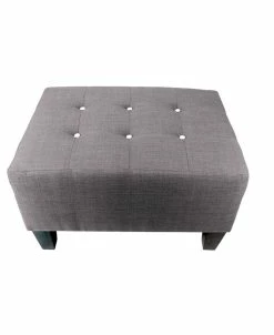 MJL Furniture Designs Ax Button Tufted Upholstered Squared Ottoman