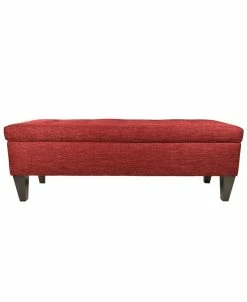 MJL Furniture Designs Brooke Button Tufted Upholstered Long Storage Bench