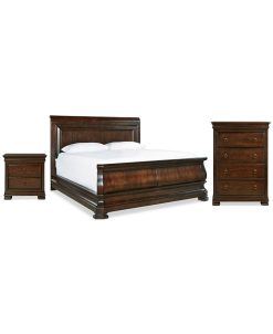 Reprise Cherry Bedroom Furniture, 3-Pc. Set (California King Bed, Nightstand & Chest)
