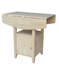 International Concepts Dual Drop Leaf Bistro Table - Bar Height - With Storage -Costway Shop 12885147 fpx