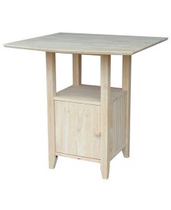 International Concepts Dual Drop Leaf Bistro Table - Bar Height - With Storage