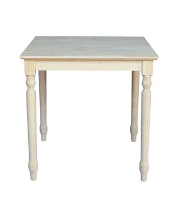 Solid Wood Top Table - Turned Legs International Concepts Solid Wood Top Table - Turned Legs -Costway Shop
