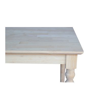 Solid Wood Top Table - Turned Legs International Concepts Solid Wood Top Table - Turned Legs -Costway Shop