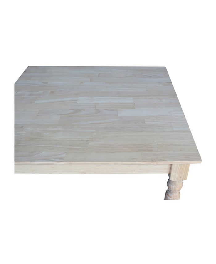 Solid Wood Top Table - Turned Legs International Concepts Solid Wood Top Table - Turned Legs -Costway Shop