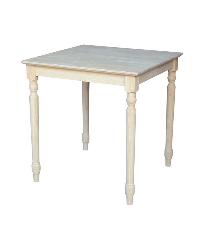 Solid Wood Top Table - Turned Legs International Concepts Solid Wood Top Table - Turned Legs -Costway Shop
