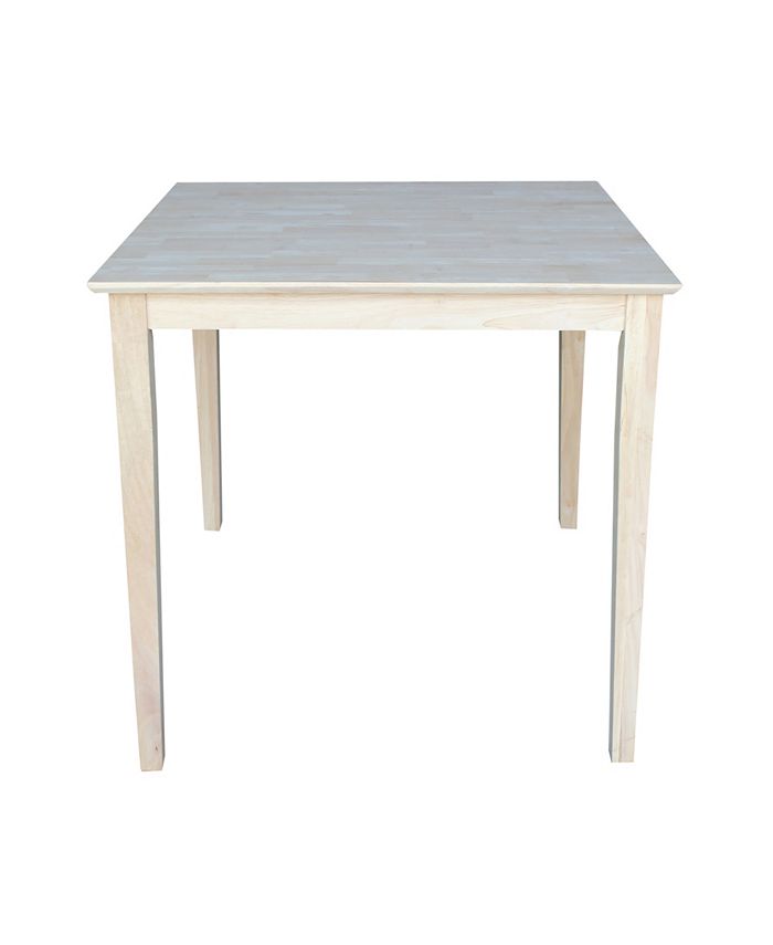 Solid Wood Top Table International Concepts Solid Wood Top Table -Costway Shop