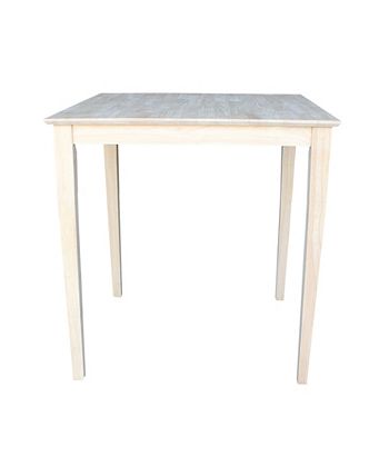 Solid Wood Top Table International Concepts Solid Wood Top Table -Costway Shop