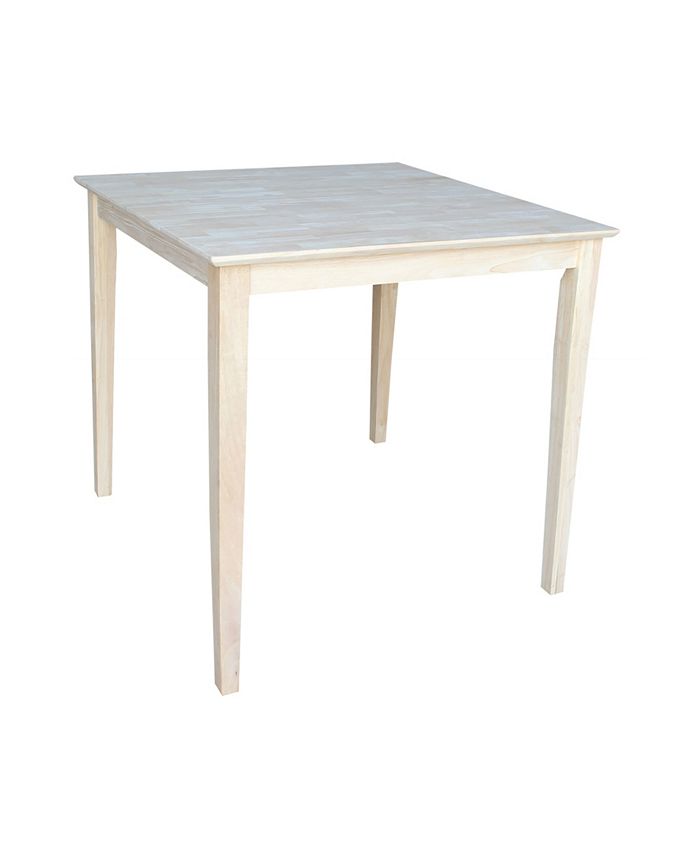 Solid Wood Top Table International Concepts Solid Wood Top Table -Costway Shop